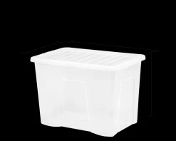 Crystal 80 Litre Box & Lid Clear