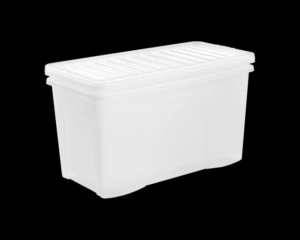 Crystal 110 Litre Box & Lid Clear