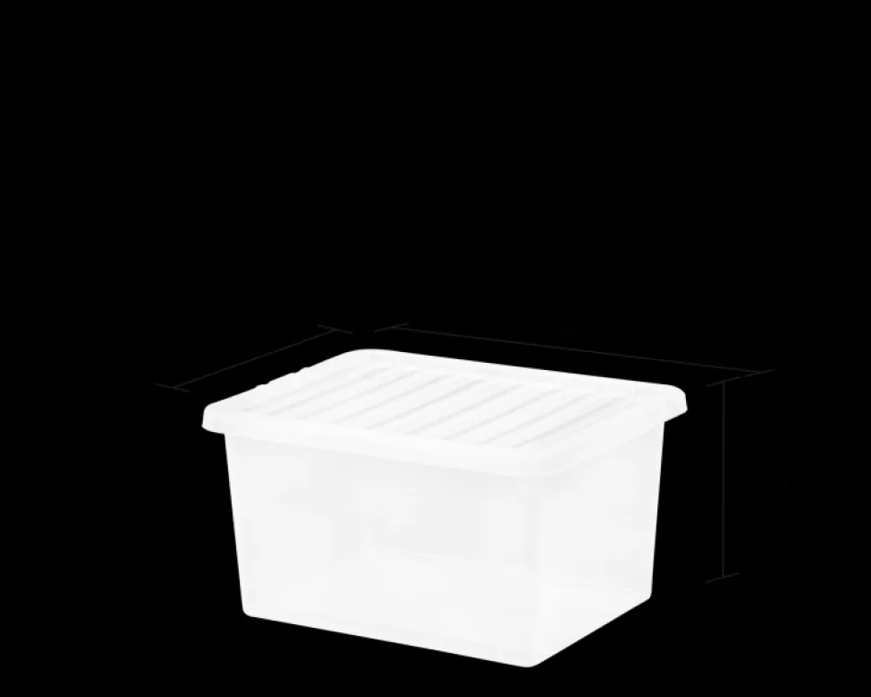 Crystal 37 Litre Box & Lid Clear