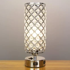 Crystal Effect Table Lamp with USB