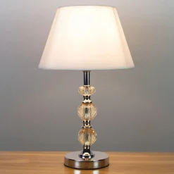 Crystal Sphere Switched Table Lamp
