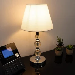 Crystal Sphere Switched Table Lamp