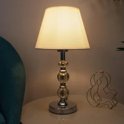 Crystal Sphere Switched Table Lamp
