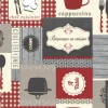 Cuisine Red Oil Cloth 8277-1 Price by the metre