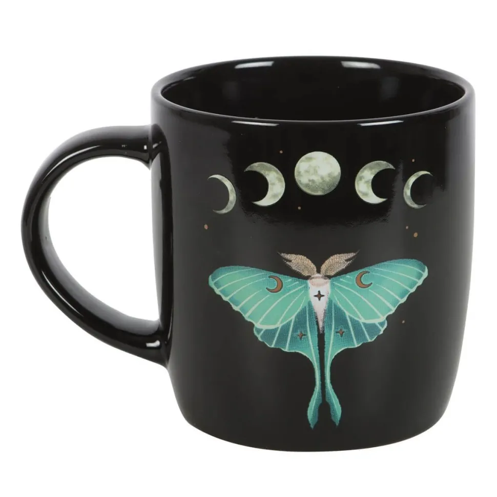 Dark Forest Luna Moth Ceramic Mug