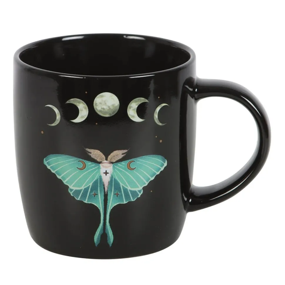 Dark Forest Luna Moth Ceramic Mug