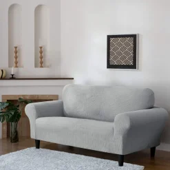 Delby Stretch Sofa Cover Silver