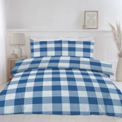 Delilah Gingham Duvet Cover Set Navy