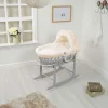 Dimple Wicker Moses Basket Cream