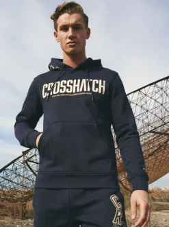 Doddington Hoodie Navy by Crosshatch