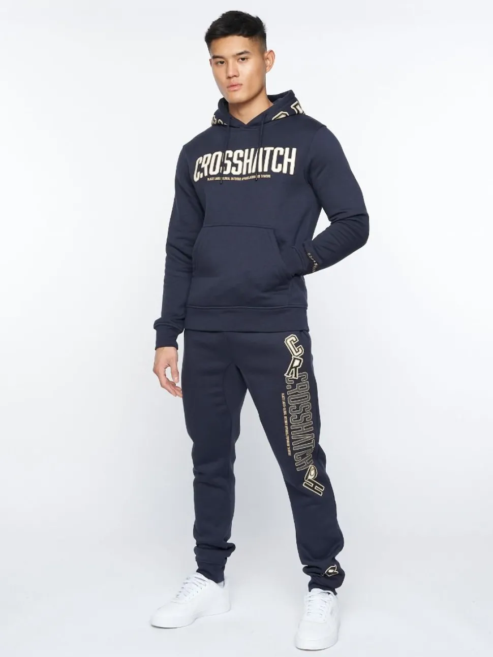 Doddington Hoodie Navy by Crosshatch