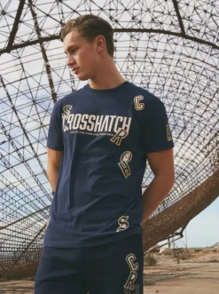 Doddington T-shirt Navy by Crosshatch