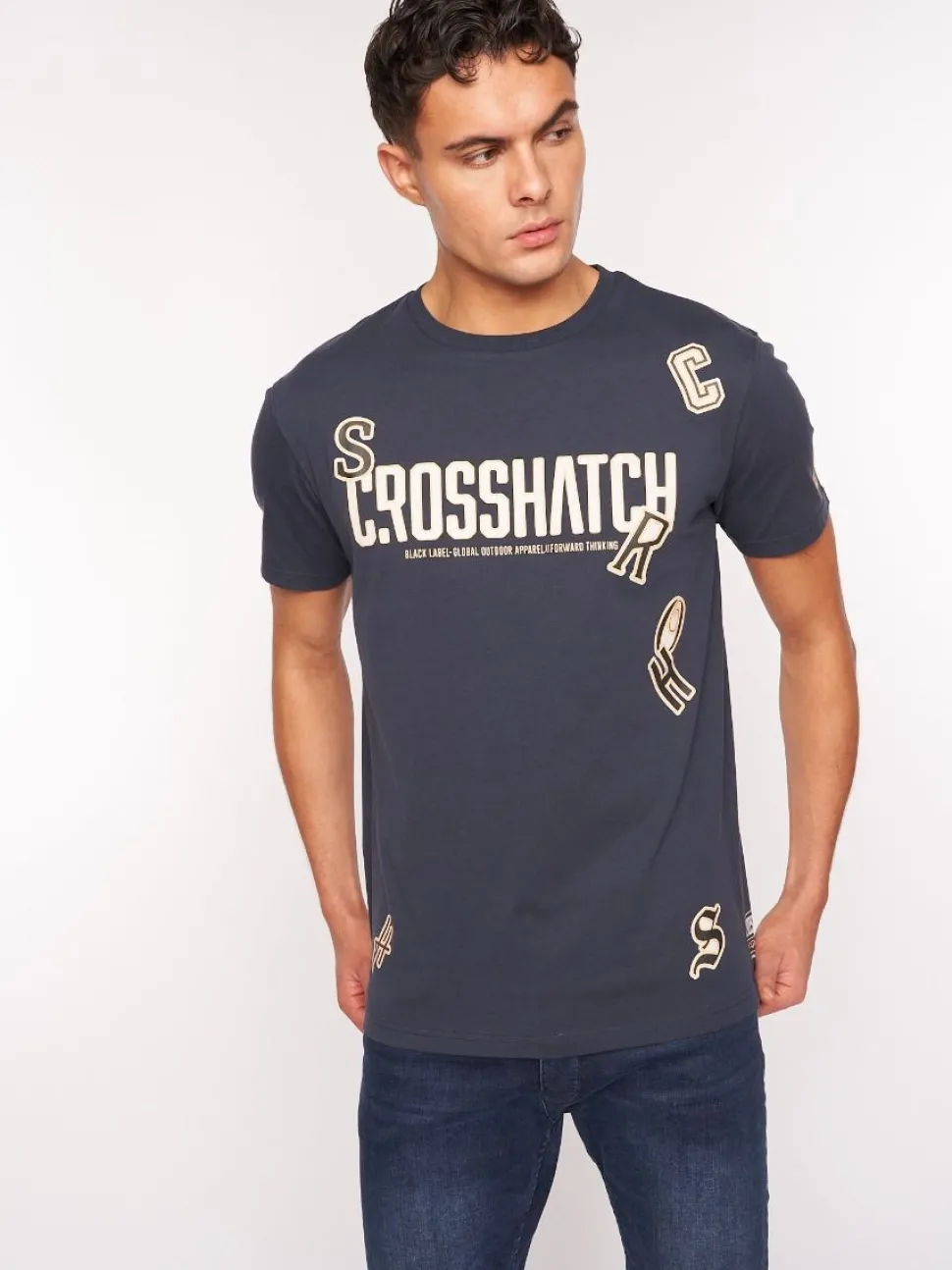 Doddington T-shirt Navy by Crosshatch