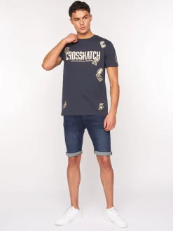 Doddington T-shirt Navy by Crosshatch