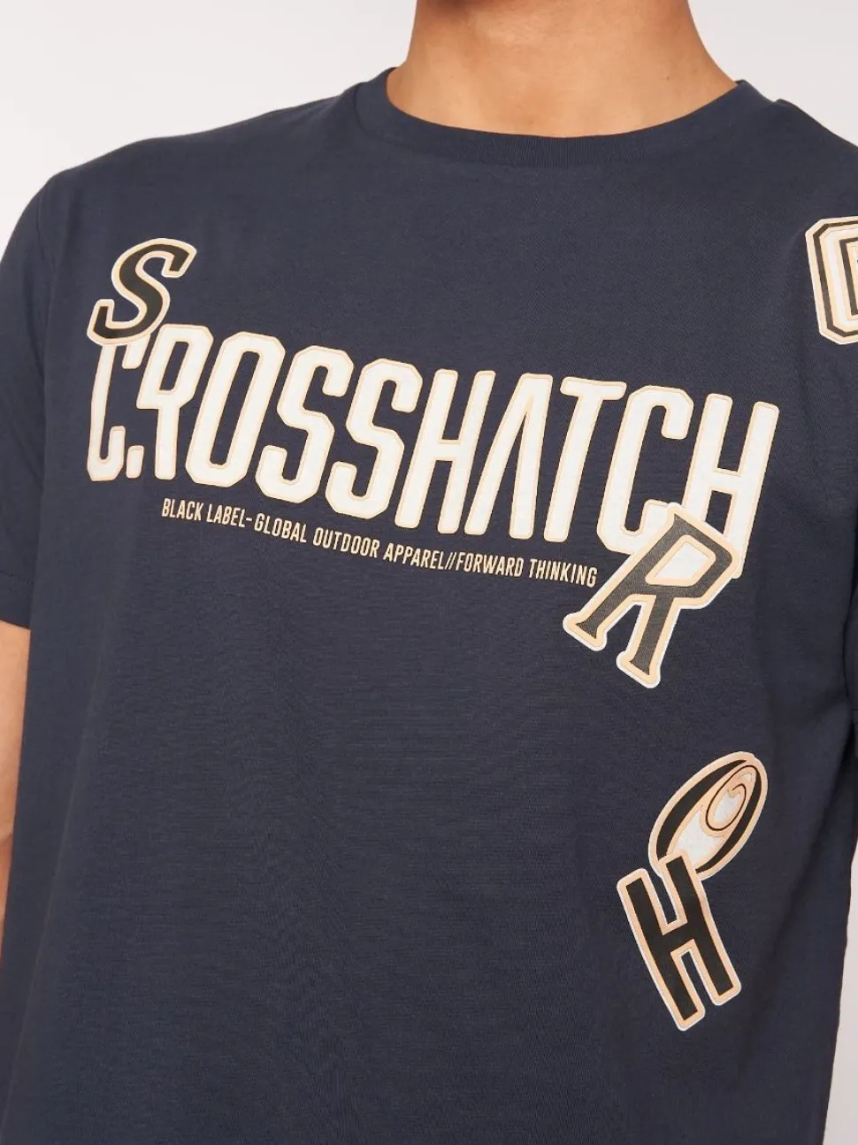 Doddington T-shirt Navy by Crosshatch
