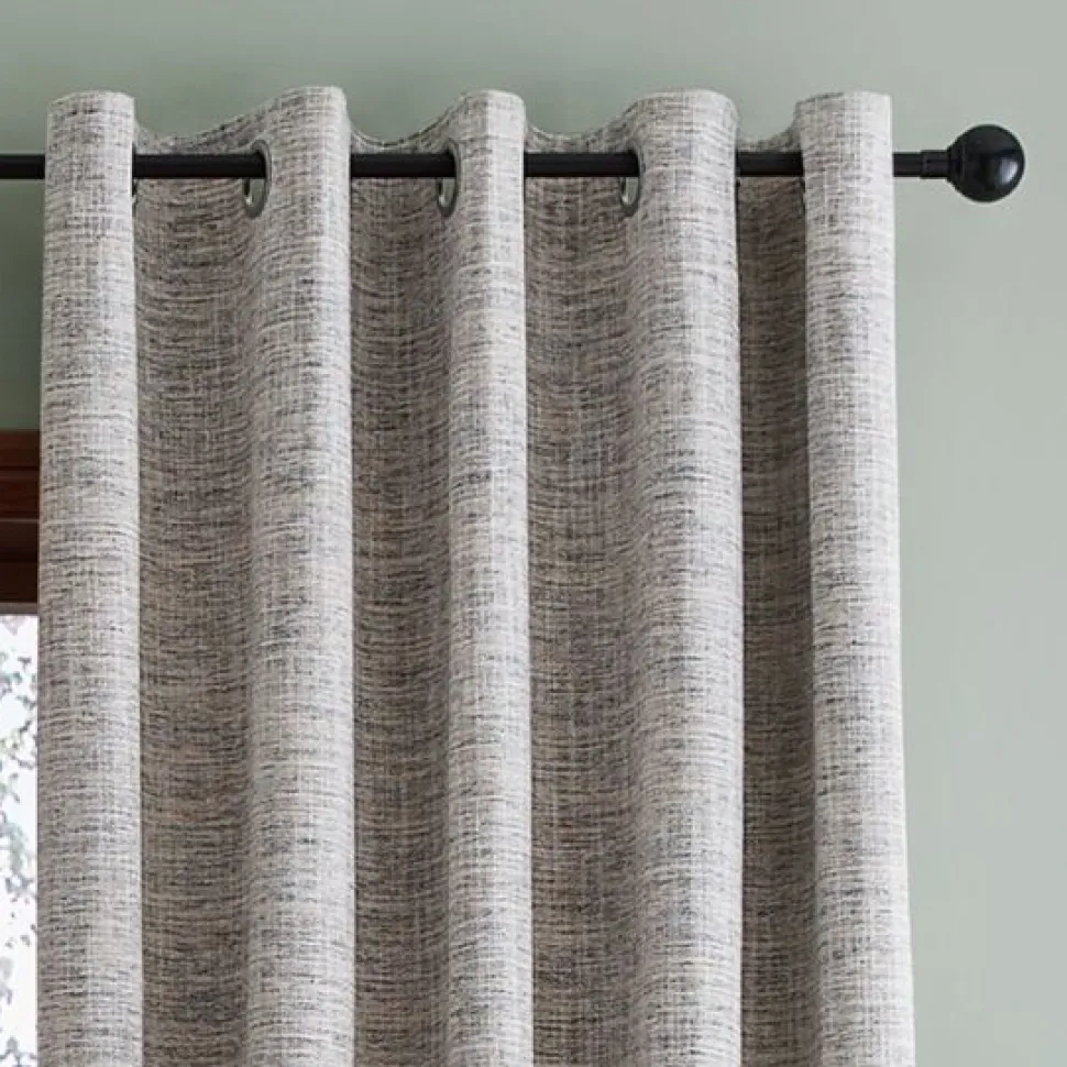 Doha Eyelet Readymade Curtains Natural