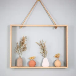 Dry Flowers Hanging Frame with Rope