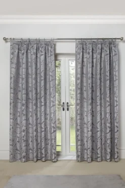 Duchess Readymade Tape Top Curtain Pair Silver