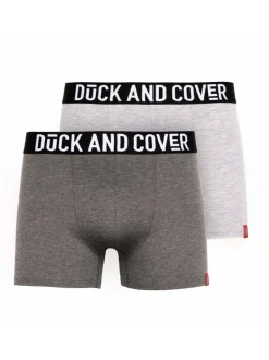Duck & Cover 2 Pack Boxers Dalton Grey