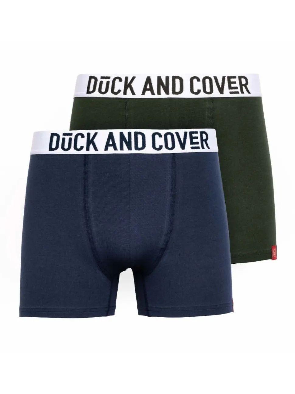 Duck & Cover 2 Pack Boxers Galton Green & Blue
