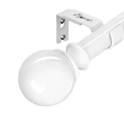 Easy Fit White Metal Curtain Pole - 30 to 84"