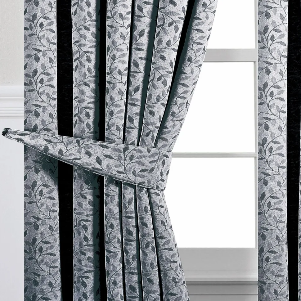Eden Eyelet Readymade Curtains Pewter 66x72