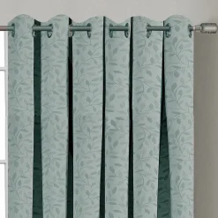 Eden Eyelet Readymade Curtains Teal 90x90