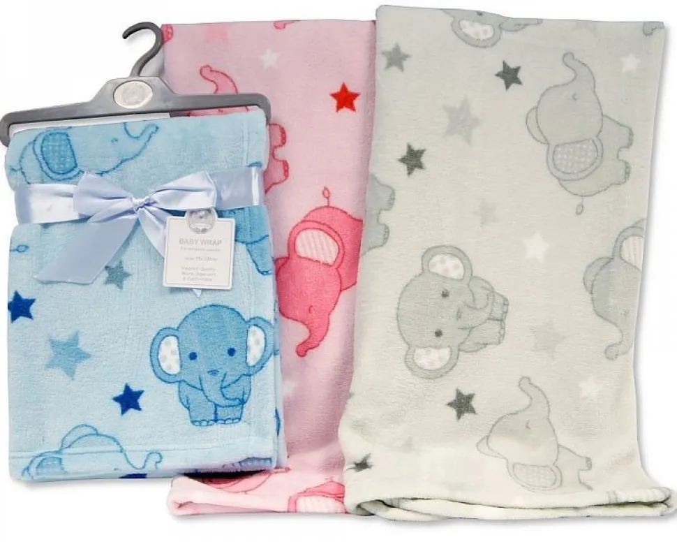 Elephant Baby Blanket Pink