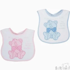 Embroidered 100% Cotton Baby Bib by Soft Touch