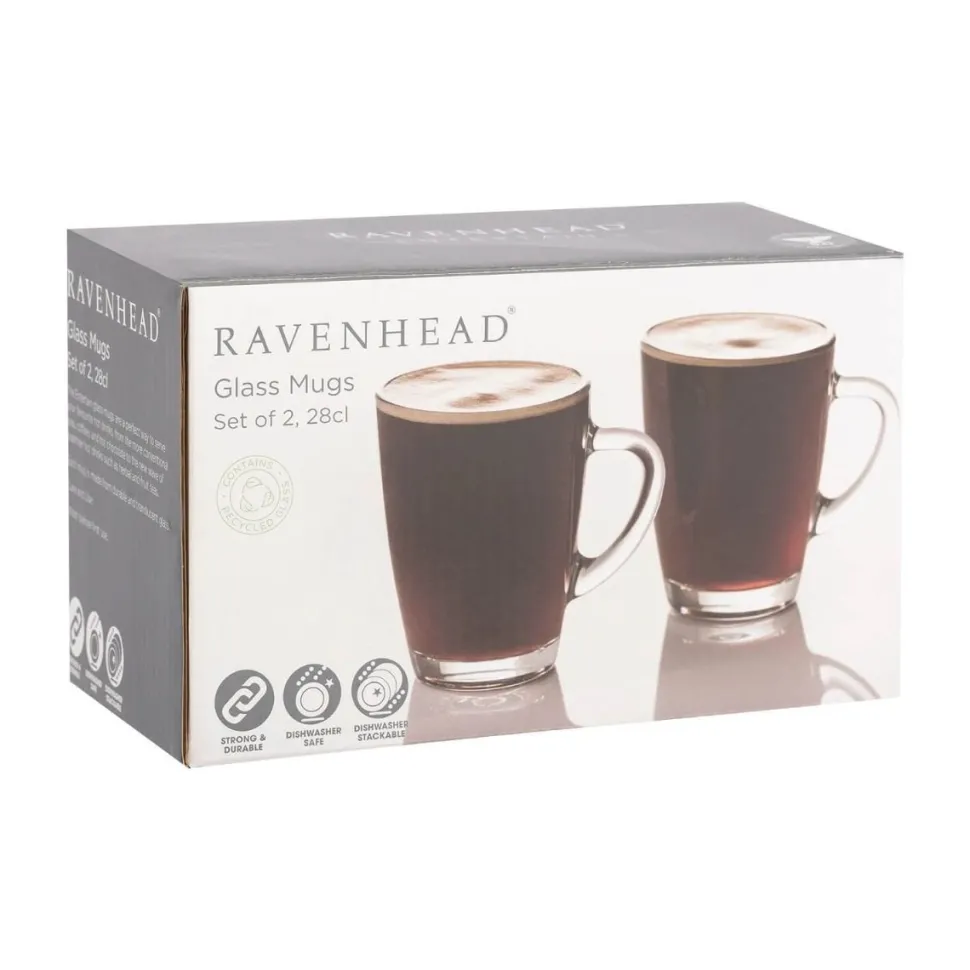 Entertain Glass Mugs Set Of 2 28cl by Ravenhead