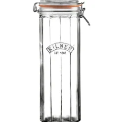 Facetted Clip Top Jar 2.2 Litre by Kilner