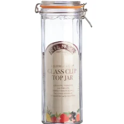 Facetted Clip Top Jar 2.2 Litre by Kilner