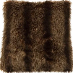 Faux Fur Cushion Cover Brown 50x50cm