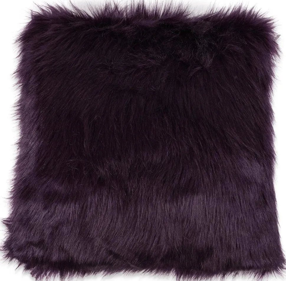 Faux Fur Cushion Cover Purple 50x50cm