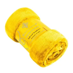 Faux Mink Fur Blanket Ochre by Gaveno Cavailia - 200x240cm