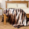 Faux Mink Tiger Natural Throw by Gaveno Cavailia 150x200cm