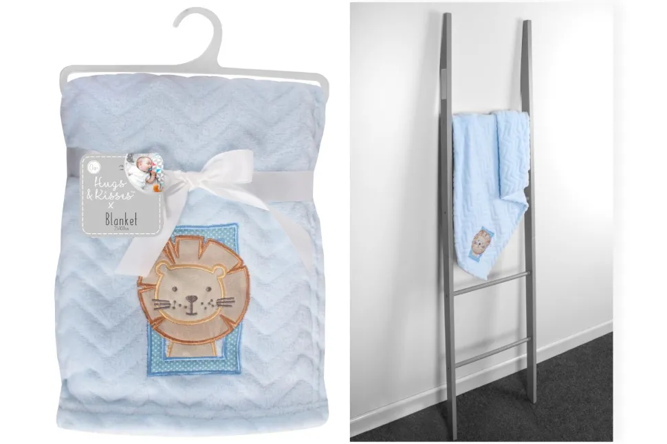 First Steps Baby Blanket Lion Blue