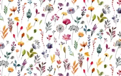 Floral Oil Cloth Tablecloth DZ40 - Price by the Metre