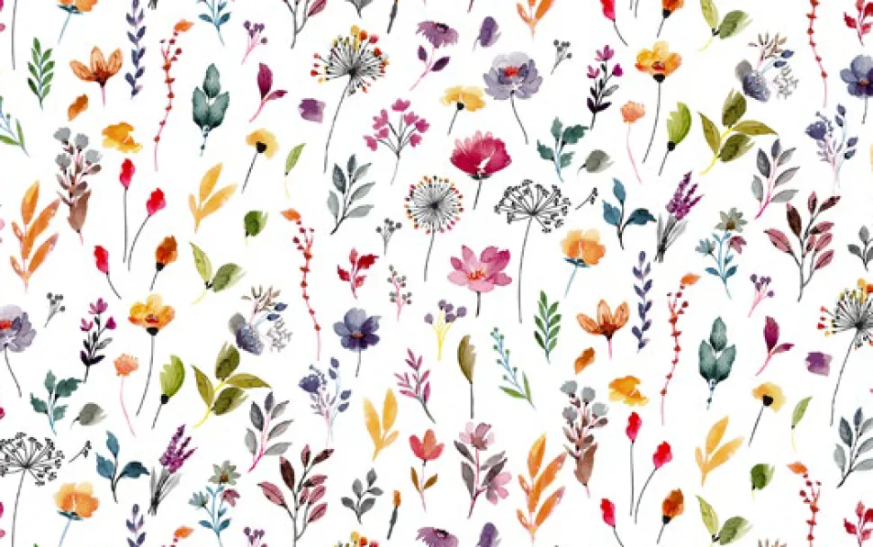 Floral Oil Cloth Tablecloth DZ40 - Price by the Metre