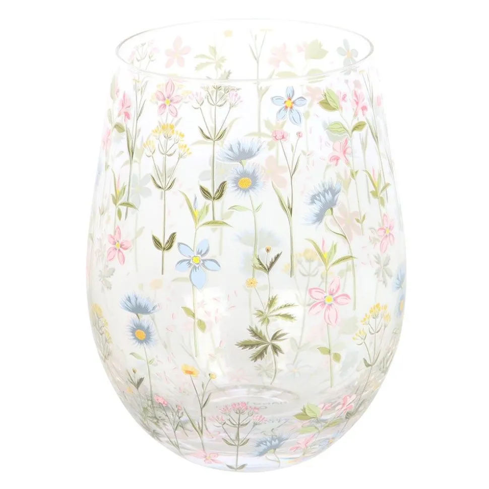 Floral Print Glass