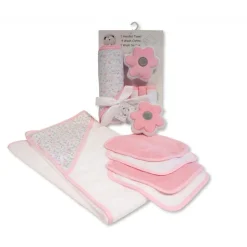 Flower 6 Piece Bathing Set Pink