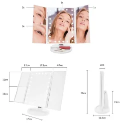 Foldable Compact LED Mirror