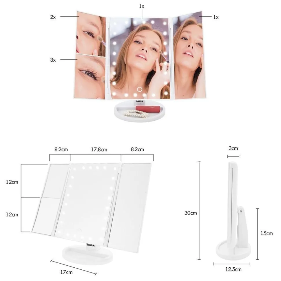 Foldable Compact LED Mirror