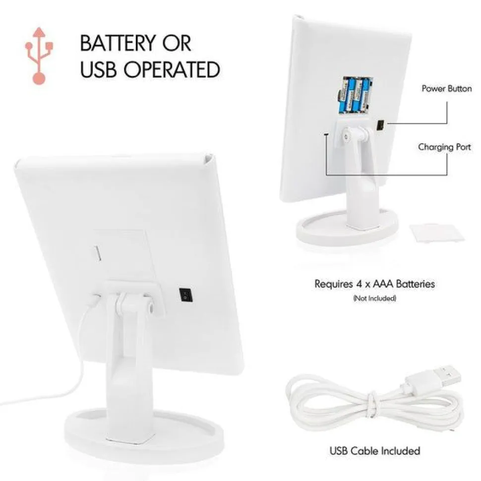 Foldable Compact LED Mirror