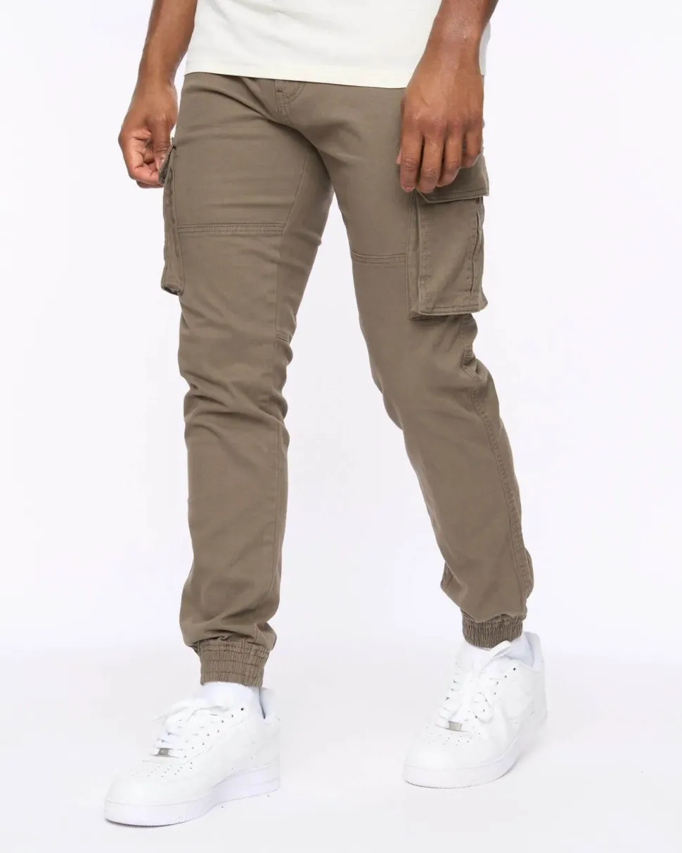 Frenton Crosshatch Cargo Pants Khaki