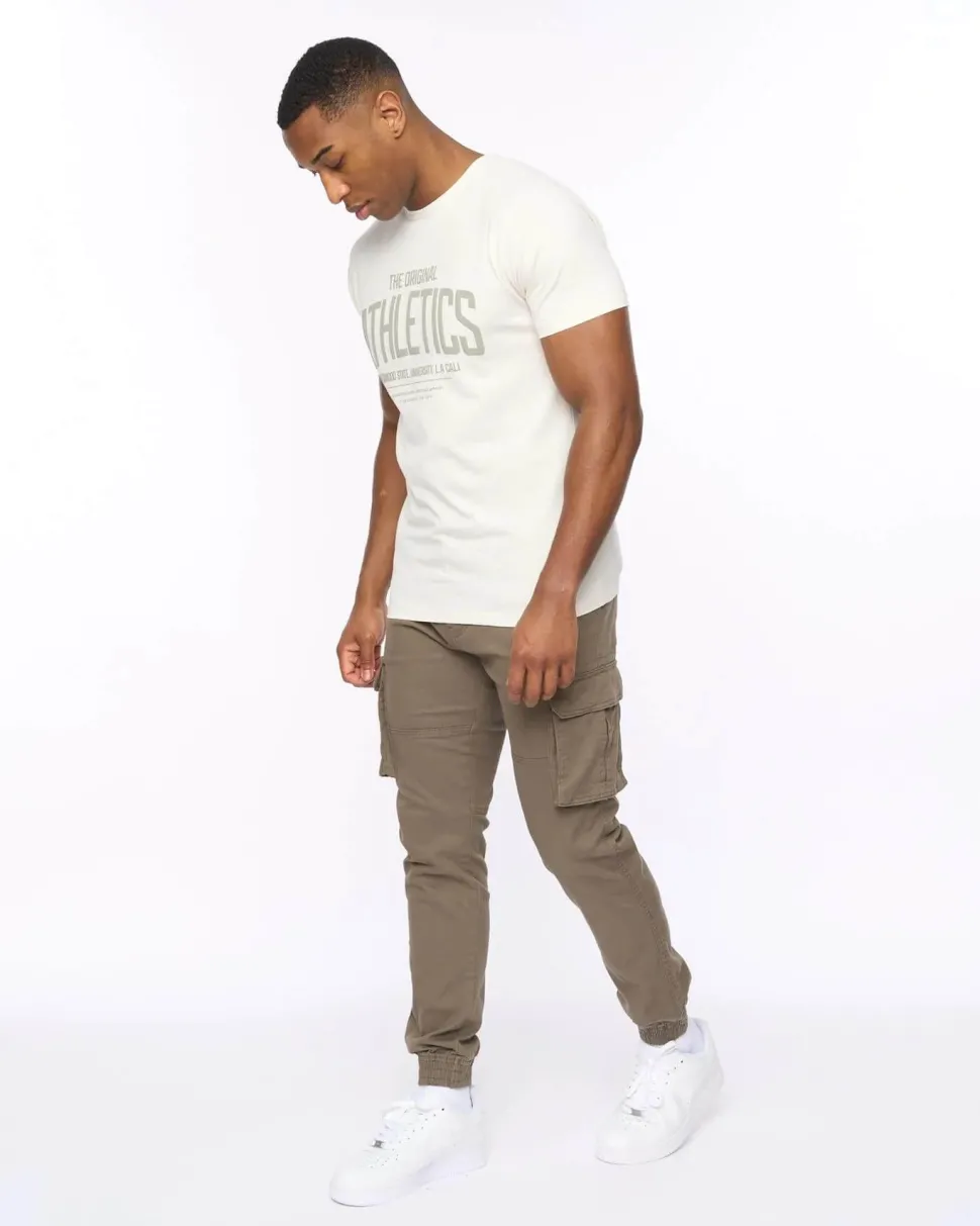 Frenton Crosshatch Cargo Pants Khaki