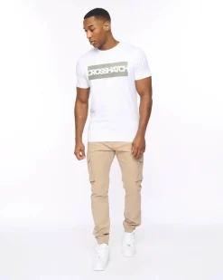 Frenton Crosshatch Cargo Pants Stone