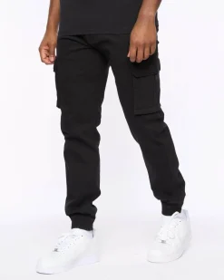 Frenton Crosshatch Cargo Pants Black