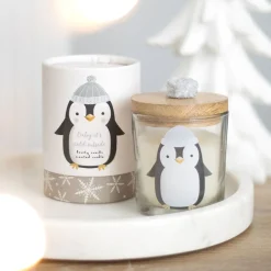 Frosty Vanilla Penguin Candle