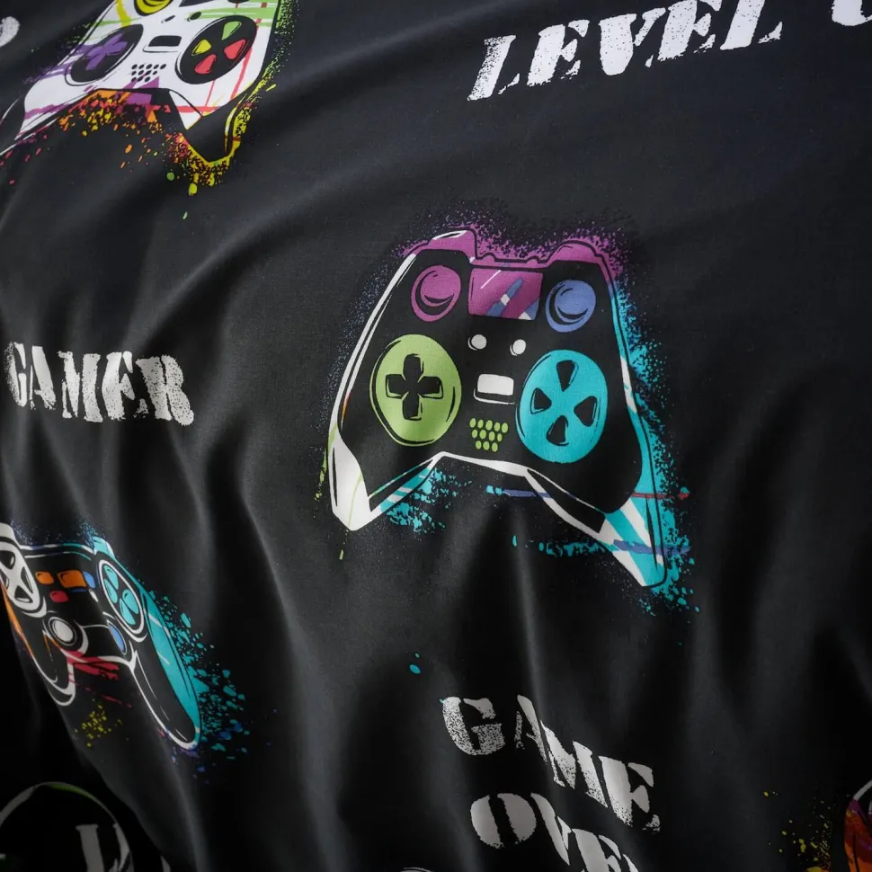 Game Over Duvet Set Black by Catherine Lansfield